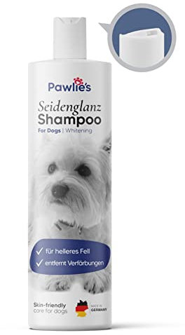 Pawlie's Champú para Perros de Piel Blanca – aclara el Pelaje | para Manchas de lágrimas, amarilleamiento y Suciedad | Champú para Perros maltés, champú para Perros maltés, caniche, ...