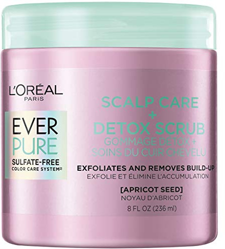 L'Oreal Paris EverPure Exfoliating Scalp Care + Detox Scrub with Apricot seed, 8 Ounce