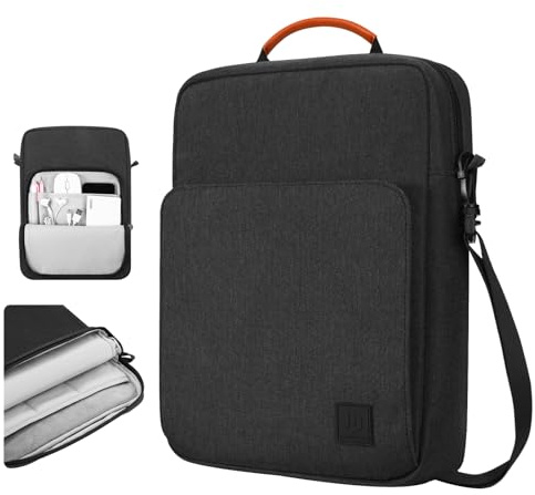 Dadanism 9-11 Pouces Housse Sac Tablette avec Bandoulière pour iPad (A16) 11, iPad Air 11 M4/M3, iPad Pro 11 M5/M4, iPad 10é Gén/Air 5/4, iPad 9/8/7é Gén 10,2, Galaxy Tab A11+/A9+ 11,Noir&Gris