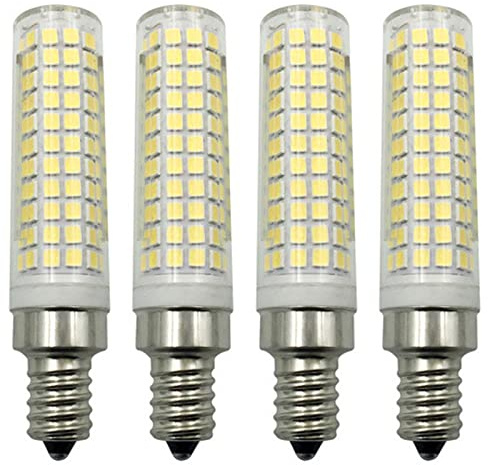 Lxcom Lighting 15W E12 LED Dimmable Corn Bulb-(4 Pack), 2835 SMD 136 LEDs Candelabra Lamp 1500LM Natural White 4000K E12 Base Chandelier Candle Light Bulbs for Ceiling Fan Home Light