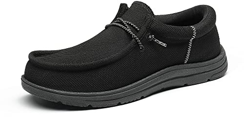 Bruno Marc Men's Arch Support Casual Slip-on Shoes Loafers for Men Non Slip Comfortable Boat Shoes,Size 10.5,Black,SBLS2302M
