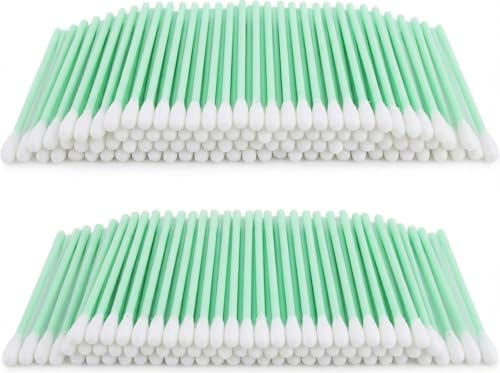 Lot de 200 éponges de Nettoyage Longue stérile, pour Nettoyeur de tête d'impression à Jet d'encre, Appareil Photo, Nettoyage des lentilles, équipement Optique, Vert