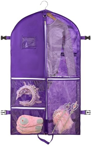 1 Pack Garment Bag for Dance Costumes,40 Inch Dance Garment Bags for Dancers Kids Dance Recital Bags Competition Cheer Uniform Garment Bag for Travel Storage,Dance Recital Gifts for Girls