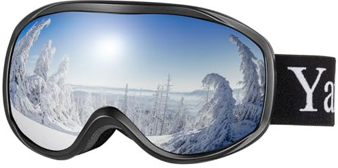 Yafaca Skibrille für Damen Herren Anti-Beschlag Kompatibler Helm Snowboardbrille mit Dual Lens UV 400 Schutz für Brillenträger Kinder Jungen Mädchen