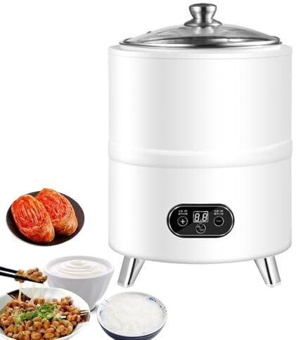 Yogurtiera Commerciale,Macchina for la Fermentazione Automatica dello Yogurt da 400W con Controllo del Tempo e della Temperatura,Fermentatore Elettrico for Incubatrice for Yogurt Domestica da 8L/12L(W