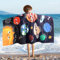 WERNNSAI Planet Strandtuch für Kinder, 76 X 150 cm Sandfrei Handtücher Für Junge, Kinder Schnell Trocknend Badetuch,Ultra Saugfähig Superweich Stranddecke Pool Reisen Schwimmen Handtücher