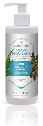 Sheida Active Care Anti-Cellulite Lifting & Tightening Cream with Agave Tequilana Extract – Firming & Smoothing Body Cream with Caffeine & Shea Butter – 250ml