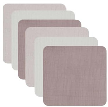 bistyle Baby Mussola - Set di 6 salviette per neonati, 20 x 20 cm, 100% cotone biologico, morbidi per neonati, panni per il viso in mussola (pietra, ecru, antracite)