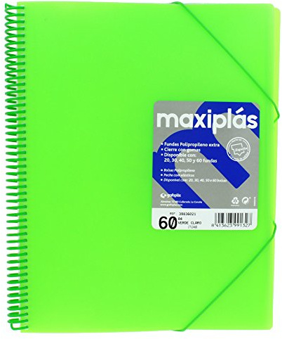 Grafoplás 39836020-carpeta 60 fodral A4-spiralbindning med kuvert, grön