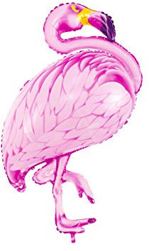 PartyDeco Palloncino Mylar Sagomato a Forma di Fenicottero Rosa