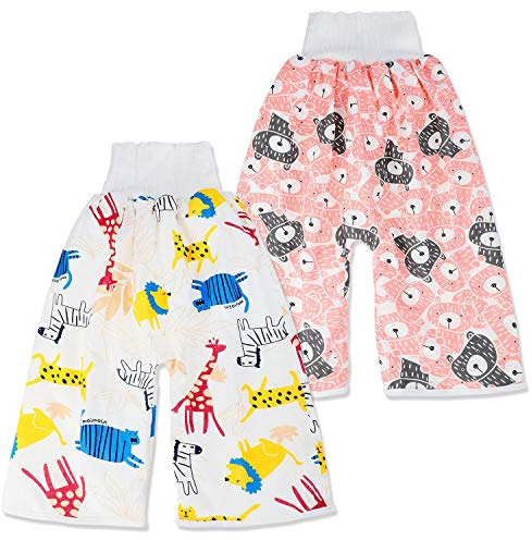 FLYISH DIRECT 2er Pack Baby-Töpfchen-Trainingshose – Waschbare, Wiederverwendbare Unterhose fürs Töpfchentraining