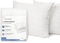 SWEET HOME - Set 2 Federe Copricuscini in Spugna Jersey e Cotone con Chiusura a Zip, Super Traspirante, Antipiega e Antibatterico - Copri Cuscini Lavabile e Certificato - Copricuscini 50x80 cm, Bianco