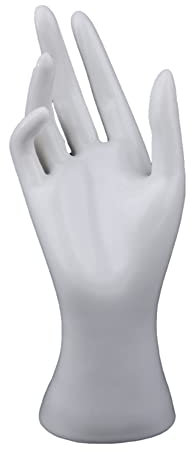 1 pz Gioielli fatti a mano mano manichino bracciale anello guanti espositore display a mano modello organizzatore gioielli porta modello a mano per la visualizzazione, bianco
