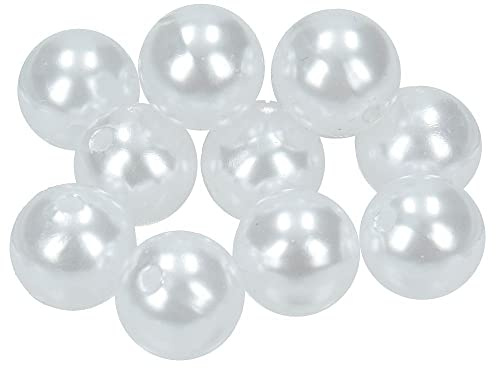 Perlas cultivadas de imitación, 200 unidades, 8 mm, color blanco, redondas, para bodas, fiestas, decoración de joyas, manualidades