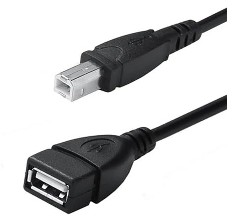Herfair A zu B Adapterkabel, USB 2.0 Buchse zu Druck Stecker Konverterkabel für Drucker, Scanner, Faxgerät (1m)
