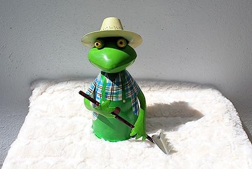 Gwenys Haus Sgabello per recinzione giardiniere rana rastrello