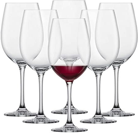 SCHOTT ZWIESEL Bordeaux Rotweinglas Classico (6er-Set), klassische Bordeauxgläser für Rotwein, spülmaschinenfeste Tritan-Kristallgläser, Made in Germany (Art.-Nr. 123653)