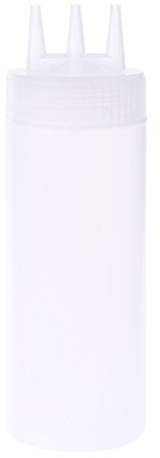 3 Hole Squeeze Bottle Condiment Dispenser Sauce Vinegar Oil Ketchup Cruet Bin Squeeze Bottle 4oz Twist