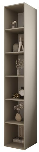 MEBLE KRYSPOL Inova 1 Bücherregal - Bibliothek Regal Säule - Aufbewahrungsmöbel - für Wohnzimmer, Schlafzimmer, Kinderzimmer - 236,7 x 40 x 45 cm - Kaschmir