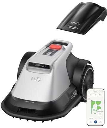 eufy E15 Mähroboter ohne Begrenzungskabel, Keine Signalausfälle, Kein RTK, TrueVision Technologie, Smart-Navigation, Garten bis 800m², Präzisionsrandschnitt, Hindernisvermeidung, App-Steuerung