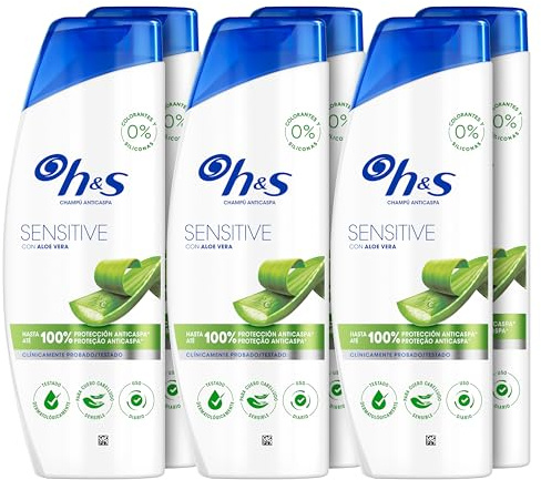 H&S Classic Champú Anticaspa 6x330ml para Uso Diario, Hasta 100% de Protección Anticaspa, Clínicamente Probado, Para Todo Tipo de Pelo y Cuero Cabelludo, Sensación de Frescor y Limpieza