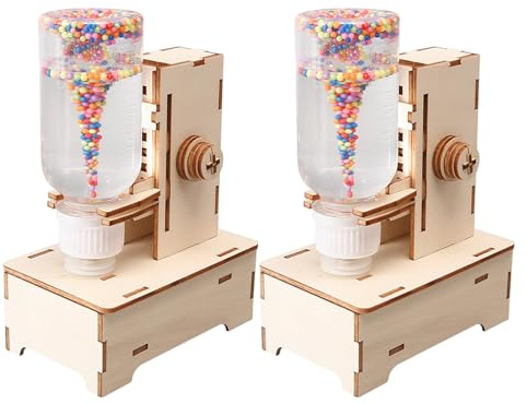 ERINGOGO Kit Scientifico Stem 2 Pezzi per con Creatore di Tornado Simulatore di Tornado Fai da Te in Legno e Plastica Giocattolo Educativo per Esperimenti di Fisica e Apprendimento