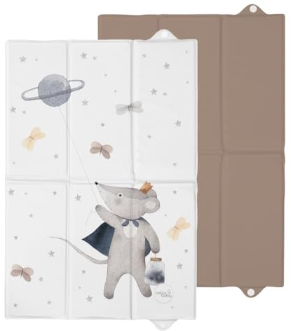 CEBA BABY Vikbart skötunderlägg 40 x 60 cm – reseskötmatta för resor, basic (kosmisk mus)