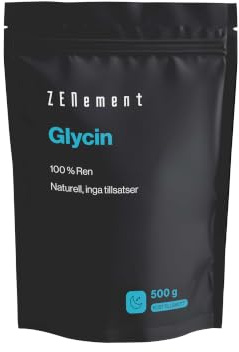 Glycin Pulver 100% Rent 3000 mg - 500 g Vegansk - Zenement | Aminosyra i Pulver, Smaklös - Glutenfri, Laktosfri, Sojafri - 166 Portioner, +5 Månader