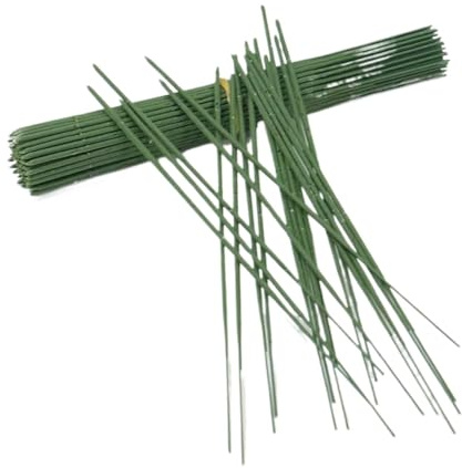 HUWOYG Blomstam av plast, 150 st, 17/25/40 cm, blomtråd, konstgjort blomhuvud, grenar, blomsterhantverk för bröllopsdekoration för dina gör-det-själv-skapelser (25 cm)