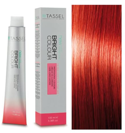 Tinte Permanente Tassel Bright Colour con Argán y Keratina - Nº7.44 RUBIO MEDIO COBRE INTESI. - 100 ml