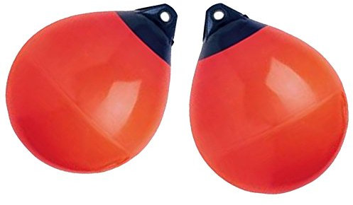 X-Haibei 2 piezas de defensa de barco bola redonda ancla boy, muelle parachoques bola inflable vinilo serie A protección protección marina amarre boyas rojo diámetro 9.8 pulgadas H 12.2 pulgadas