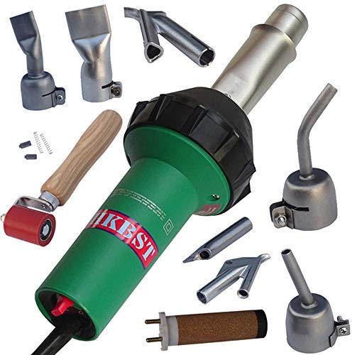 Saldatore ad Aria Calda HKBST 1600W - Kit per Saldatura Plastica con 7 Ugelli, Rullo per Giunzioni, Pistola per Saldatura Plastica per Riparazione Pavimenti Vinilici e Coperture TPO