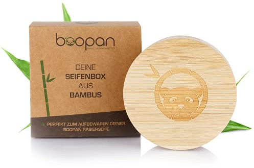 boopan® Premium Seifenbox aus Bambus mit Deckel und EXTRA MAGNETVERSCHLUSS, natürliche Bambus-Seifenschale, 100% plastikfrei, Seifendose aus Holz mit Abdeckung, für Jede Reise