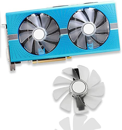 Dotodo CF1015H12D/FDC10U12S9-C Grafikkarte kühlt Lüfter für Sapphire NITRO RX 580 RX 570 RX 480 VGA-Grafikkartenkühlung, 95 mm, Weiß, 1 Stück