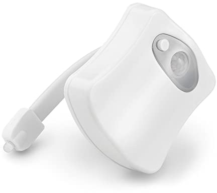 HAC24 LED Toilettenlicht mit Bewegungsmelder WC Nachtlicht Toiletten Lampe Beleuchtung Klolicht mit Farbwechsel Batterie