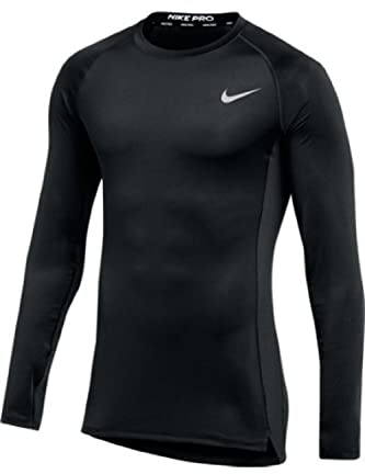 Nike Mens Pro Fitted Long Sleeve Training Tee (Small Black)
