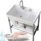 GBHJJ Keramik-Spülbecken mit Waschbrett-Set, Geräumiges weißes Spülbecken für Wäsche, freistehendes Spülbecken mit Ablagefach, Slop Sink Waschstation, für Waschküche, Garage,81x48x85cm