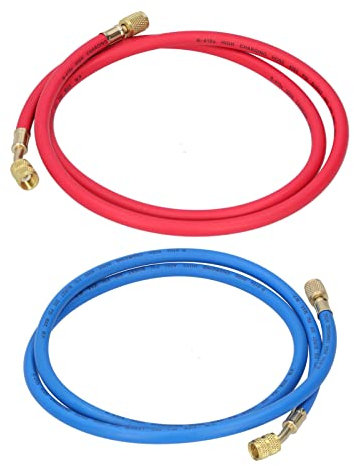 Aramox Manguera de Carga de Refrigerante, Herramienta de Reparación de Aire Acondicionado para Coche (R410 Especial 1,5 Metros, Dos)