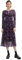 TOM TAILOR Damen Midi Mesh-Kleid mit transparenten Ärmeln, 35893 - Berry Autumn Floral Design, 42