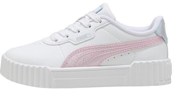 PUMA Mädchen Carina 3.0 Blurry Dreams Ps Sneaker, Puma White Rose Mauve Cool Weather, 32 EU