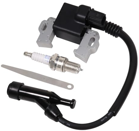 Ignition Coil 30500-Z5T-003 4 pin Connector for Honda GX390 GX340 Replace 30500-Z5R-003 30500Z5T003 Four Prong Connector Coils, with Spark plug and 0.4 Feeler Gauge