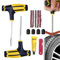 Kit Reparation Pneu Portables Voiture, Outillage de Réparation des Pneus Kit, Kit de Reparation avec Mèches pour Pneu, Kit Meche Pneu Voiture, pour Auto, Motos, VTT, Tracteurs, SUV