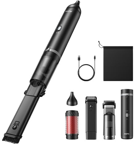Mova H10 Multifunktionaler Handstaubsauger, 18.000Pa Saugkraft mit Magnet-Warnlicht, Sicherheitshammer, Taschenlampe, 3-in-1 Mehrzonen-Reinigung, 450g, 2 Modi, Sichere Verwahrung bis zu 75°C