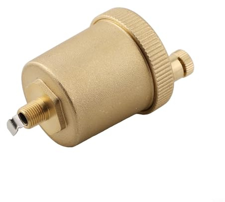 Glomc Válvula de ventilación automática de 1/8 pulgadas NPT latón, purga de aire del sistema de calefacción hidrónico para radiadores de agua caliente y calentadores de unidades pequeñas, instalación