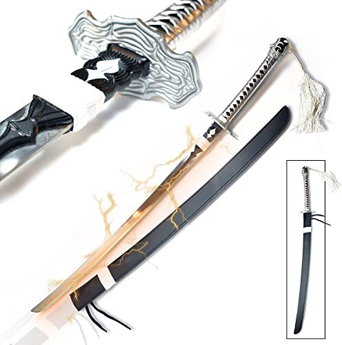Swords and more NieR:Automata - Schwert von 2B, Virtuous Contract, Samuraischwerter, Katanaschwert aus Hartstahl mit Scheide, 124 cm, Videospiel-Schwert für Gamer & Fans