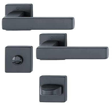 HOPPE AG EHA89003 Ensemble Toulon sur Rosace-Noir-Modele : Condamnation-HOPPE