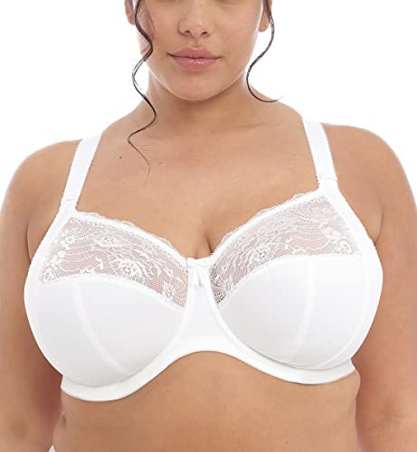 Elomi Morgan Plain Underwired Full Cup Bra (36GG, White)