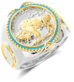Buffalo Nickel Rings for Men - Indian Chief, Viking Bull, Retro Buffalo Totem - Honoring The American West Alloy Coin Ring - Animal Jewelry for Husband (8)