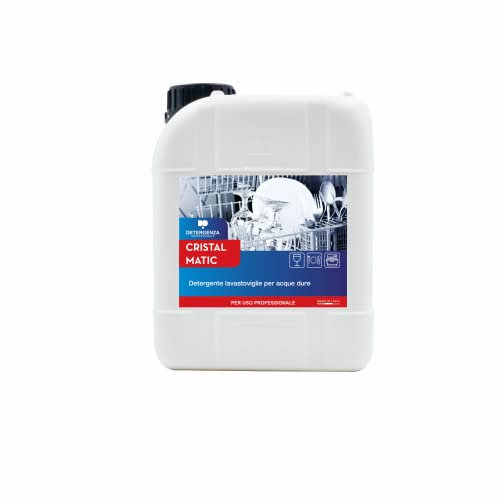 DETERGENTE LAVASTOVIGLIE per ACQUE DURE Cristal MATIC CONCENTRATO - pz. 1 da 5 L