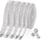 Rebanky 5 Rollos Cinta Diamantes Plata 5 Tamaños Cinta Autoadhesiva de Diamantes de Imitacion cinta Adhesiva Brillante Decorativa Cristales para Ropa Manualidades Vestidos (1 Yarda/Rollo)